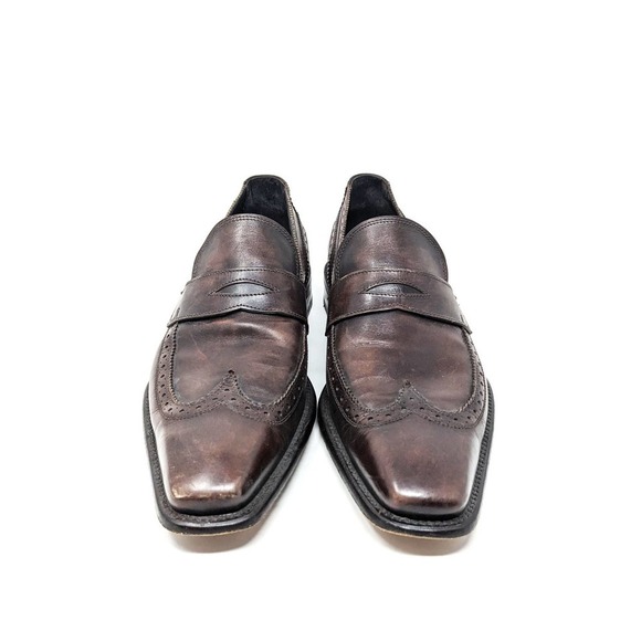 To Boot New York Adam Derrick Mens 10 Loafers Brown Leather Dress Shoes - Picture 5 of 9